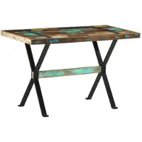 vidaXL Eettafel 120x60x76 cm massief gerecycled hout