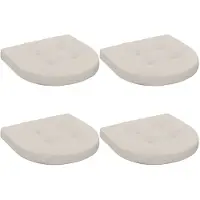 vidaXL 4-Piece Zitkussens 4 st 100% Polyester Wit 45 x 45 x 5 cm