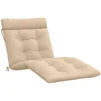 vidaXL Ligstoel Kussen VIANEN 100% Polyester Crèmekleurig