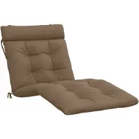 vidaXL Ligstoel Kussen VIANEN 100% Polyester Taupe 200 x 70 x 8 cm