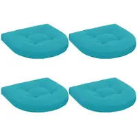 vidaXL 4-Piece Zitkussens 4 st 100% Polyester Turquoise 45 x 45 x 5 cm