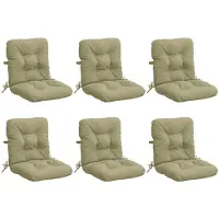 vidaXL 6-delige hoogrugkussen VIANEN 6 st 100% Polyester Lichtgroen