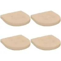 vidaXL 4-Piece Zitkussens 4 st 100% Polyester Crèmekleurig