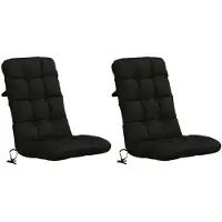 vidaXL 2-delige hoogrugkussen VIANEN 2 st 100% Polyester Zwart
