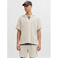 Jack & Jones Overhemd 'JORCoba' crème / zwart