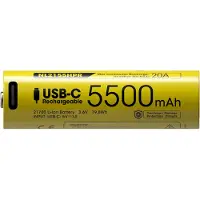 Nitecore 21700 accu, 5500mAh, 3,6V, 20A, USB-C