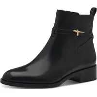 Tamaris Enkellaarsjes 'Damen Stiefelette 1-25321-43-001 Echt Leder in schwarz' zwart