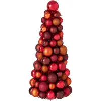 J-Line kegel kerstbal - meerkleurig - 40 cm