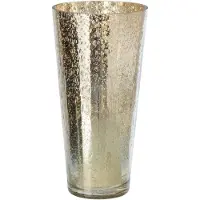 J-Line Kandelaar - glas - zilver/goud - large