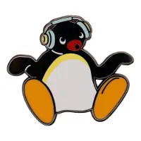 Fanatic Pingu - Limited Edition Headphones Pin Badge