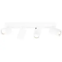 LEDVION - LED Plafondspot - Wit 4-lichts - Dimbaar - 3W - 2700K - Rechthoek - GU10 - IP20