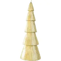 J-Line Dennenboomkaars - paraffine - goud - large