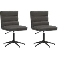 vidaXL Eetkamerstoelen 2 st kunstleer zwart