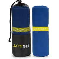 Actiget Strandlaken | Badlaken | Strandhanddoek | Microvezel | 180 x 100 cm | Zwart