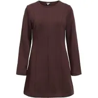 Object Dames Kleedjes Objandrea L/s Re Short Dress - Bruin - Maat XS