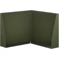 vidaXL Steunmuur, 50 x 50 x 40 cm, staal, olijgroen