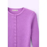 MixRay Geknoopte Slim Fit Ribbelgebreide Cardigan