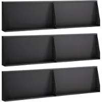 vidaXL Keermuur 6 st 80 x 12 x 40 cm Staal Zwart
