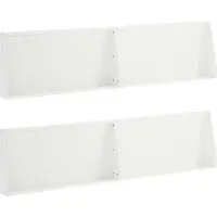 vidaXL Keermuur 4 st 80 x 12 x 50 cm Staal Wit