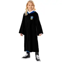 Rubies - Harry Potter Kostuum - Ravenclaw Mantel Kind - Blauw, Zwart - XL - Carnavalskleding - Verkleedkleding