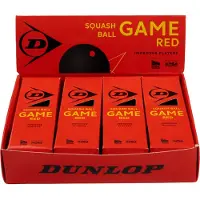 Dunlop Game Box Single Red Dot Squash Balls Rood 12 Balls