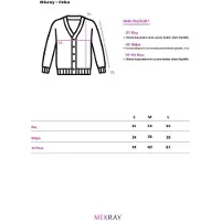 MixRay Geknoopte Slim Fit Ribbelgebreide Cardigan