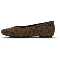 FitFlop Dames Ballerina's van Delicato Leopard-leer in bruin (39), Plat, Suède, Geen, Casual, Dierenprint ADR-E76