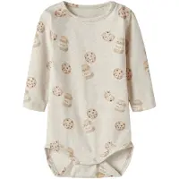 Name it BABY romper met print - beige Jongens/Meisjes Stretchkatoen Ronde hals - maat 86