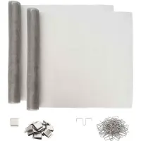 vidaXL Lichtkoepelafdekking met clips, 2 stuks, 70 x 190 cm, zilver