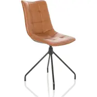 Hjh OFFICE Bezoekersstoel / Eetkamerstoel TARVISO PU bruin