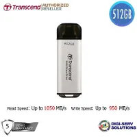 Transcend SSD ESD300S, 512GB, USB-C, zilver