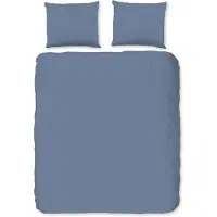 Good Morning dekbedovertrek uni - flanel - blauw - 200x220