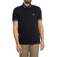 Armani Exchange Slim Fit Poloshirt Met Gestreepte Kraag, Blauw