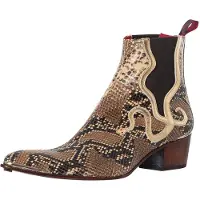 Jeffery west Chelsea-Laarzen Met Slangenprint, Beige