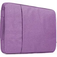 Mobigear Laptophoes geschikt voor Laptop | Denim Zipper Sleeve 11 inch Laptop hoes - Paars