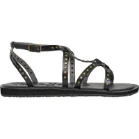 Pepe Jeans Dames Rio Stud sandalen zwart (37), Plat, Gesp, Casual PLS700017