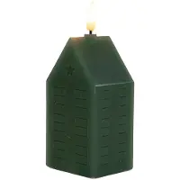 Coen Bakker Kaars huisje wax 3d vlam 5x6x15 cm jade groen Anna's Collection
