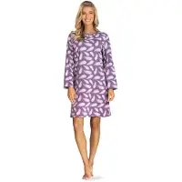 Comtessa Nachthemd 'Like a Feather' - Dames Nachtmode - Lange Mouw - Paars - Maat 44