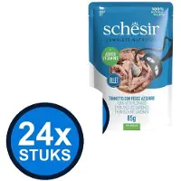 Schesir 24x - Complete & Balanced - Kattenvoer - Gelei in zakje - Tonijn & Sardines - 85g