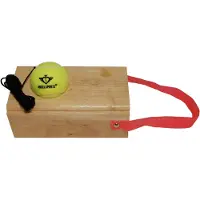 Top 1 Toys Engelhart Tennistrainer Luxe Rubberhout - Trainingsset met Blok en Bal met Elastiek - Solo Training
