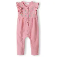 MINOTI jumpsuit meisjes met bloemenborduursel - mouwloos