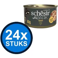 Schesir 24x After Dark - Kip in Bouillon - Kattenvoer Natvoer - 80g