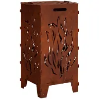 vidaXL Vuurkorf Roestkleurig 47 x 38 x 75 cm weervast staal