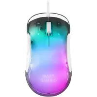 Mars Gaming MMGLOW Chroma-Glow RGB Gaming Muis Spiegelafwerking Ultra-Lichtgewicht 12800 DPI Wit (Bedraad), Muis, Wit