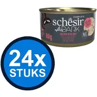 Schesir 24x After Dark - Kip & Rund Paté - Kattenvoer Natvoer - 80g