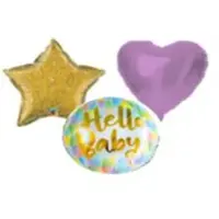 Folat Boeket Folieballonnen - Hello Baby - 3 stuks