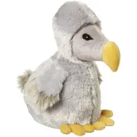 Nature Planet Dodo vogel knuffel - 28 cm - grijs - pluche - knuffeldier