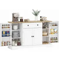 HOMCOM Dressoir Sideboard met Lade - Buffetkast, Opbergkast - Wit