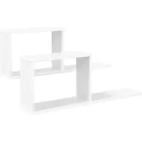 vidaXL Zwevende schappen 2 st Wit 80 x 15 x 30 cm Bewerkt hout