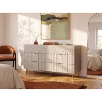 Vente-unique Ladekast met 6 lades - Beige - NORSIM